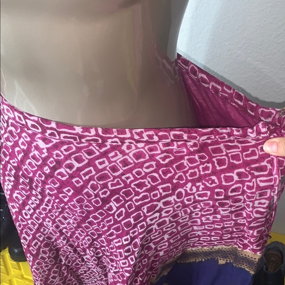 Isabella Bird Pink and Purple Patterned Maxi Skirt size MP - Picture 5 of 6
